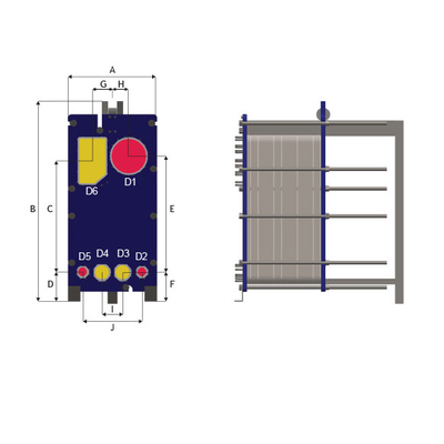 EPDM gasket plate heat exchanger evaporator per sistema di raffreddamento