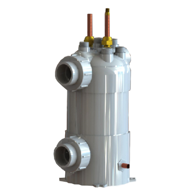 Scambiatore di calore avanzato in PVC per riscaldatori di piscine resistenti alla corrosione e recupero del calore di scarico