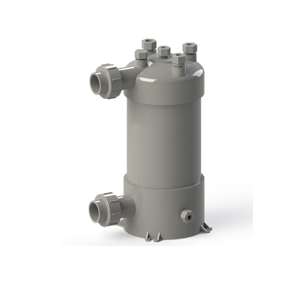Scambiatore di calore in PVC resistente con tubo di titanio e guscio in PVC per varie applicazioni industriali